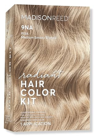 Madison Reed Radiant Hair Color Kit - 9NA Medium Cool Blonde with Ash Undertones (Pisa Blonde), Dimensional Gray Hair Blending Permanent Hair Dye, PPD-Free & Ammonia-Free, 1 Pack