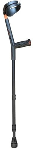 Gima - Orthopädische Krücken, kanadische Gehstöcke, doppelt verstellbar, geschlossenes Gliederarmband, weicher, austauschbarer perforierter Griff, Gesamthöhe 90-126 cm, Belastung 150 kg, 1 Paar
