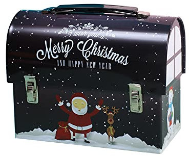 Katutude Caja de Metal para Galletas de Navidad - Lata de Regalo para Fiestas y Favoritos