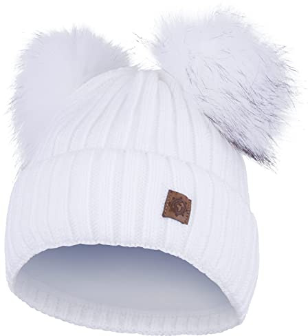 Compagno Kindermütze Bommelmütze Wintermütze Beanie Strickmütze Mädchen Grobstrick 91