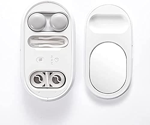 DIE Ultrasonic Contact Lens Cleaner Mini Colorful Lens Cleaning Machine Auto Cleaner Eye Protein Cleaning Case,White,Constructive23