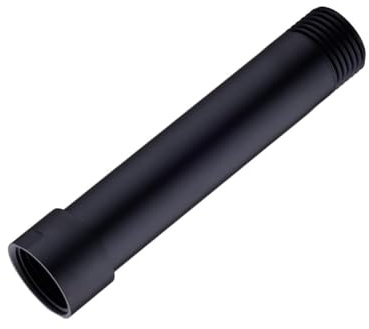 Tuyau d'Extension de Douche G1/2 Noir - 20 cm - Bras d'Extension Droit en Acier - Tube Supplémentaire pour Pommeau - Douchette à Main
