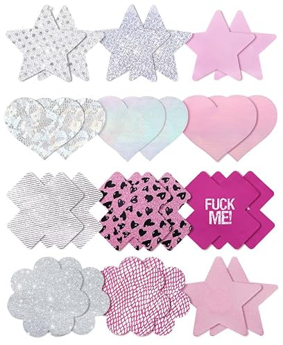 Tripetals 12 Paires Cache-Téton Invisibles Cache Tetons Femme Reutilisable Auto-adhésif Nipple Respirant Cover Invisible Mamelon Pasties