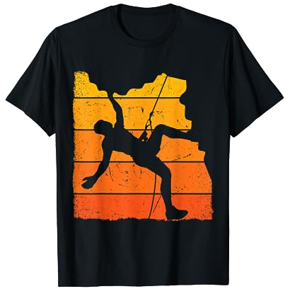 Klettern Retro Boulderer Kletterhelm Kletterausrüstung T-Shirt