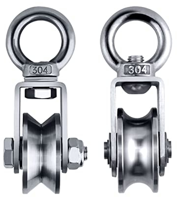 Umlenkrolle mit Kugellager 1 stück Edelstahl stumm stumm hängen Rad fixierscheibe hubwelle lagerscheibe einzelnrad Swivel walzen Block Loading Tool (Color : B1)