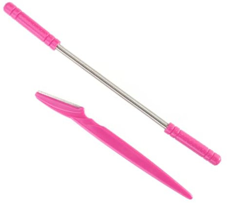 Beavorty 2stücke Gesichtshaarentferner Feder Zum Einfädeln Mit Augenbrauenrasierer Für Stirn Wangen Oberlippe Kinn Geeignet Für Haut Und Haartypen