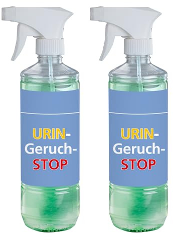 Maximex Urin-Geruch-Stopp Mensch, 500ml, 2er Set, hochwirksamer Geruchsentferner gegen Urin, neutralisiert Uringerüche, biologisch abbaubar, für Möbel, Matratzen, Kleidung etc., angenehmer Duft