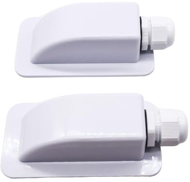 HISports 2 Stücke Dachdurchführung ABS Solar Einzel Kabel Eintrag Drüse, IP68 Solarkabel Eingangsbuchse für Kabel 6-12 mm, für Solarpaneele von Wohnmobil, Wohnwagen, Boot
