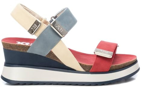 XTI - Sandalia Mujer Navy - Calzado Cómodo y Versátil - Moda casual - Modelo 14282203 (Talla 38)