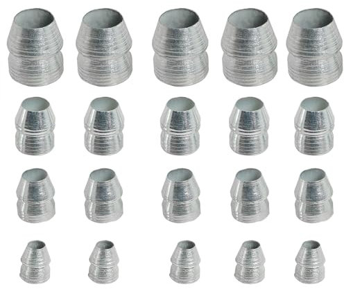 CHENJIN 20PCS Axe Round Shaft Wedges Four Sizes Five Each Installation Reinforcement Nail Wedges Iron Bands Carpenter and Construction Workers for Reinforcing Various Hammers Axes and Sledges