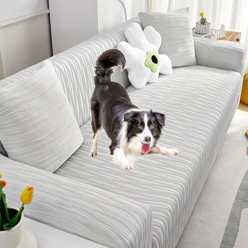 KCCRHIN Kühler Sofabezug Für Den Sommer Sofaüberwürfe Für 1/2/3/4 Sitzer Waschbar Anti-Kratzer Couch Überzug Sofaschoner Leicht Zu Montierender Sofahusse L Form Sofa Cover,B,4 seat 235~300cm