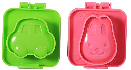 Akozon 6 Pcs/Set Cartoon DIY Accessories - Cute Egg Molds & Cutters for Kids, Creative Kitchen Cooking Tools for Hard Boiled Eggs, Rice Balls, Bunny Shape Mould,