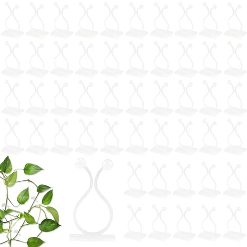 GMMG Plantes Grimpantes Clips 50 Pièces Fixation Vigne Clip Autocollante Clips de Plante Support pour Plantes Grimpantes pour Jardin Clip Mural Le Support de Plante de Jardin