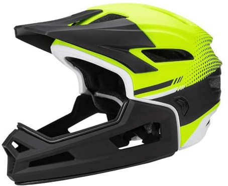 Dickly Integralhelm für Fahrräder, Rennrad- und Mountainbike-Helm, Mütze, Fahrradzubehör mit abnehmbarem Innenfutter für Erwachsene, Männer und Frauen, Fluoreszierendes Gelb
