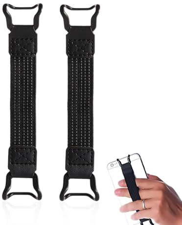 Kindle Dragonne pour 6-8 Kindle eReaders Fire Tablet - Kindle/Kobo/Voyaga/Lenovo/Sony Kindle E-Book Tablet, Sangle de Main Légère et Polyvalente à Haute Élasticité Support de Poignée 2PCS, Noir