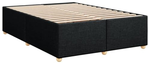 vidaXL Bettgestell ohne Matratze Schwarz 160x200 cm Stoff