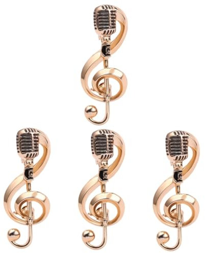 VALICLUD 4stücke Mikrofon Brosche Mit Musiknoten Elegante Anstecknadel Für Frauen Für Besondere Anlässe Wie Partys Konzerte Und Hochzeiten Modisches Für Musikliebhaber