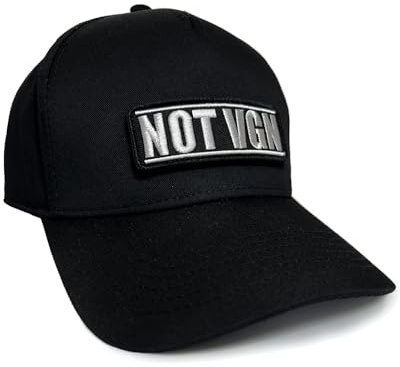 Basecap NOT VGN in schwarz I Unisex frei einstellbar I bestickter Patch I Snapback Cap Kappe Mütze