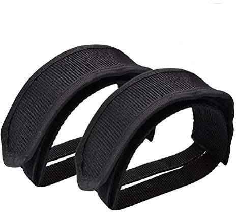 Verstellbare Fußpedalgurte, Nylon-Fahrradgurte, Freestyle-Fixed-Gear-Rennräder mit Grau, Geeignet Zum Pendeln (Black)