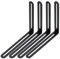 PATIKIL 7 22/25 Staffa Angolo a L Regolabile con Scanalatura, 4Pz Staffa Angolare a Slitta con Giunto Scanalato per Angolo Retto Metallo per Mobili da Sedia Legno, Nero