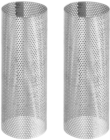 PATIKIL 2.4 Inch Stove Pipe Spark Arrestor Screen, 2Pcs 304 Stainless Steel Filter Chimney Flue 0.06 Inch Hole for Camping Tent Stove Accessories Vent Exhaust, 7.09 Inch Length