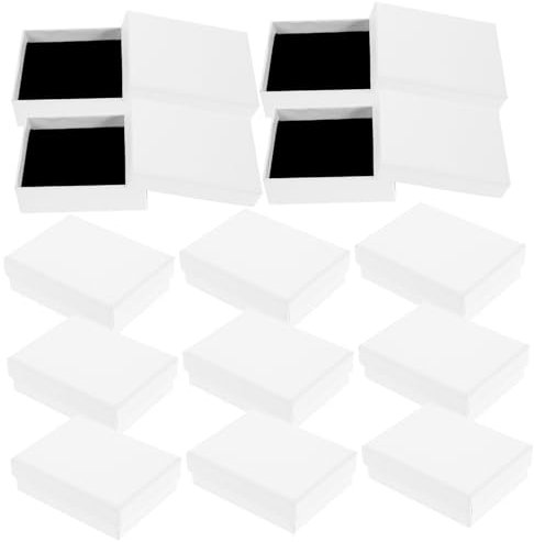 Anneome Kompakte 7x9x3cm Weiße Halskette Schmuck Aufbewahrungsbox Papierverpackung Für Den Privateinzelhandel
