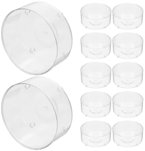 ANDRESLAD 100piezas Portavelas Plástico Transparente Resistente Al Calor Para Hogar Templo Iglesia Compatible Con Velas Votivas