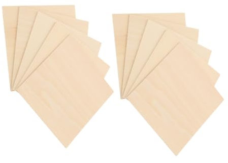DOITOOL 10 Piezas Chapa De Madera Contrachapada Láminas De Rodajas De Madera Para Manualidades Sin Terminar Para Pintar