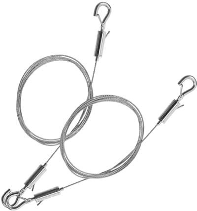 DECOMELODY 2 pièces Câble Acier Inoxydable Réglable pour Suspension de et Luminaires Fil Porteur Robuste avec Tendeur pour Accroche Tableau Suspension Polyvalente avec Crochet Ajustable