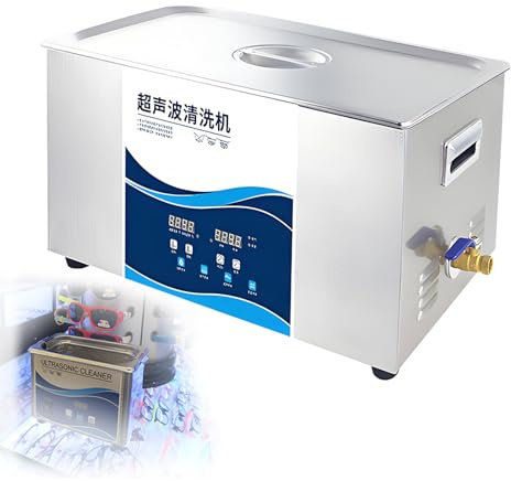 EpyGnom Digital Ultrasonic Cleaning Machine with Heater & Timer Stainless Steel Ultrasonic Cleaner Machine Professional Ultrasonic Parts Cleaner include Basket for Retainer Lab Tool 1022-22L