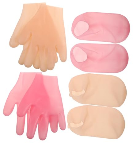 Baluue Silicone Foot and Hand Moisturizing Socks Exfoliating Foot Mask for Dry Cracked Skin Deep Hydrating Gloves and Footwear for Home Spa Beauty Salon and Therapy Use Comfortable Fit