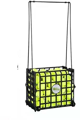 Chariot à balles de tennis – Panier à balles portable léger avec roulettes, peut contenir 75 balles, idéal pour les entraîneurs et les joueurs pour l'entraînement et les cours de sport