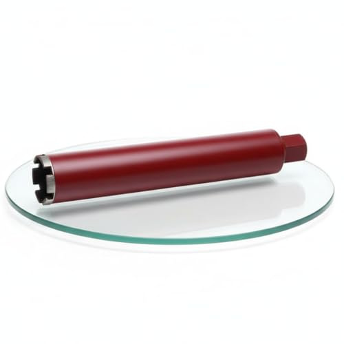 Mucola Diamantbohrkrone Kernbohrer für Beton Stahlbeton Ø 132 mm 400 mm Rot | Gelötete Diamantsegmente mit hoher Standzeit, präzise Kernbohrungen, für Kabel- und Lüftungsdurchführung, vibrationsarm