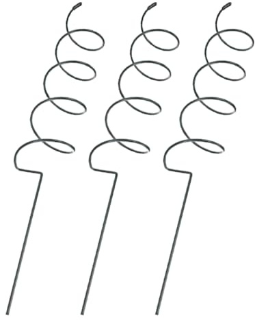 Veemoon Lot de 3 Tuteurs Spirales en Acier Inoxydable pour Plantes Grimpantes, Support Jardin Adaptable pour Tomates, Framboisiers et Pots D’intérieur, Piquets Robustes et Réutilisables