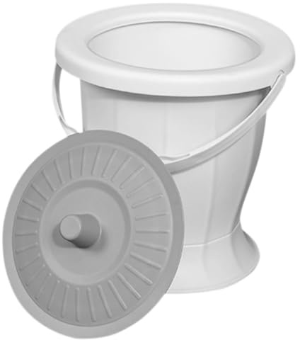 VERDANVERSE Pot de Chambre pour Adultes Couvercle Hermétique, Urinoir Portable en Plastique Solide, Bassin de Lit Pratique et Léger, Usage Domestique et Hospitalier, Adapté Personnes Âgées