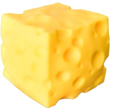 Yellow Cheese Squeeze Toy | Multi-functional | 10x10x9cm | Soft Novelty Toy | Cheese Cubes Sqúíshy Toys | Versatile | For Boys Girls Teens Students Home Office