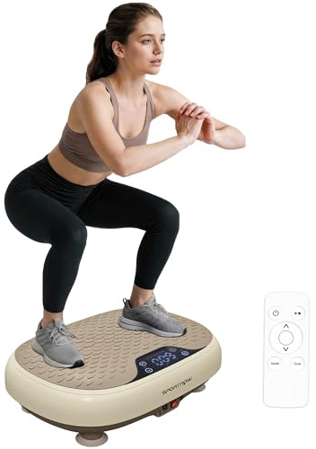 SPORTNOW Plateforme Vibrante 20 Niveaux de Vitesse, Écran LED, Puissante