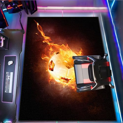 KwuSeug halkfri tvättbar gamingmatta rum 110 x 130 cm område matta dörrmatta stor för sovrum vardagsrum matsal lekrum terrass balkong