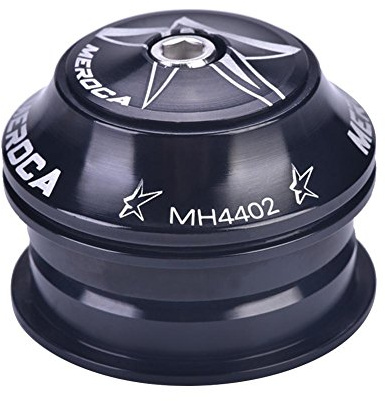 Set sterzo 1 1/8 Ahead 44 mm 56 mm, Set sterzo Bicicletta 1 1/8 Pollici per Bici da Corsa Senza Fili, Set di sterzo in Lega di Alluminio per Tubo di Controllo da 44 mm e Forcella da 28,6 mm (Nero)