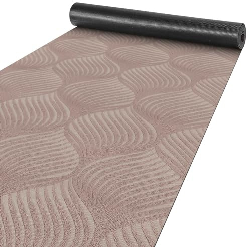 ANRO Läufer Flur Teppich Läufer Küchenläufer Küchenteppich Teppich Velours rutschfest waschbar für Flur, Schlafzimmer, Wohnzimmer, Küche Baker Braun 67 x 180cm