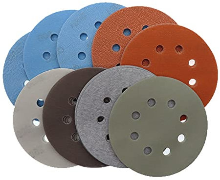 Papel de lija de lijadora 15pcs 5 pulgadas de 8 orificios FV FV Superfina papel de lija impermeable suave 600 a 5000 arena gruesa, utilizada para el pulido de pintura de automóviles húmedo o seco