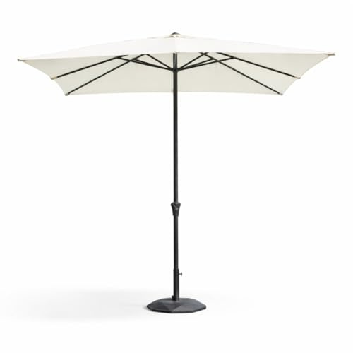 Tomaino - Parasol de jardin 3 × 3 pour extérieur - Réparé du soleil et des rayons UV - Structure résistante avec poteau central et lattes en aluminium, bâche anti-pluie et vent, gris anthracite, grand
