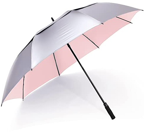 Baraida Golf-Regenschirm, 157,7 cm, 172,7 cm, extra groß, übergroß, doppelt, belüftet, winddicht, wasserdicht, automatisches Öffnen, Golfschirm für Männer und Frauen und Familie (172,7 cm,