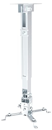 conecto, Deckenhalterung/Wandhalterung für Beamer Projektor, neigbar (+/-15), Deckenabstand bis 65 cm, Traglast: 20,0 kg, weiß, SA-CC50281-V2, Deckenabstand: 65 cm