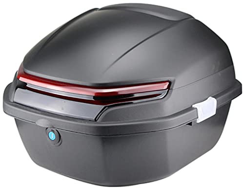 SEVEEZ 30L Baúl De Moto Maleta Tronco De Cola Caja De Equipaje Cerradura De Seguridad Caja De Almacenamiento Sostiene Casco Completo con Hardware De Montaje Universal