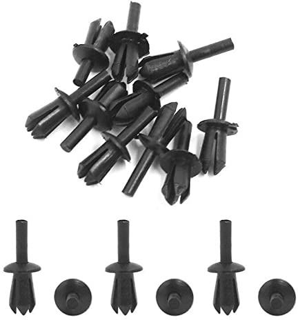 TECKEEN 50 pz nero 0,9 5mm clip di fissaggio in plastica auto Push Pin rivetti paraurti per BMW