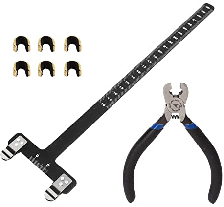RTLR Bogenschießen-Bogen-Dreh-Kit, Genaue Messung, Aluminiumlegierung, Nockpunkte, Nockpunkte, Zangen-Set für Langbögen