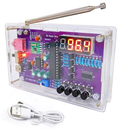 Gikfun FM Radio Kit Soldering Practice Kit DIY School Project FM 87-108MHz with 2 Power Supply Modes, Soldering Learning and Teaching for Beginners, Adults EK1989