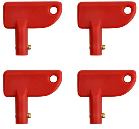 Llave Desconectador de Batería 4 Piezas, Interruptor del Coche del Aislador para Caravana, Barco, Yate Modificado - Corte de Repuesto