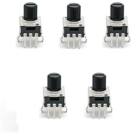 EKHOU 5 STÜCKE RV09 Vertikales Potentiometer 0932 Einstellbarer Widerstand 3-Pin-Potentiometer-Kit 1K / 2K / 5K / 10K / 50K / 100K / 1M (Size : 50K Ohm)